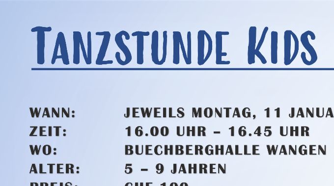 Tanzstunde Kids Klein